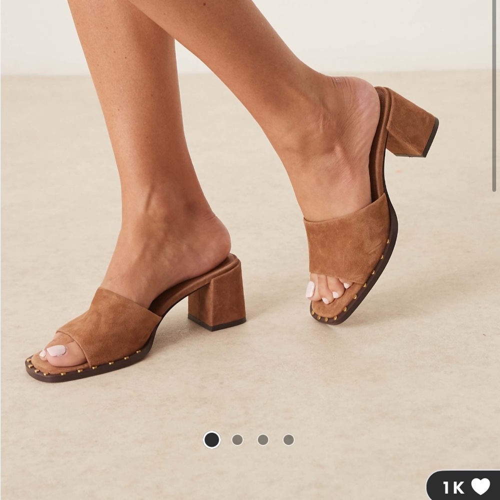 ASOS  Camel suede mid block heels